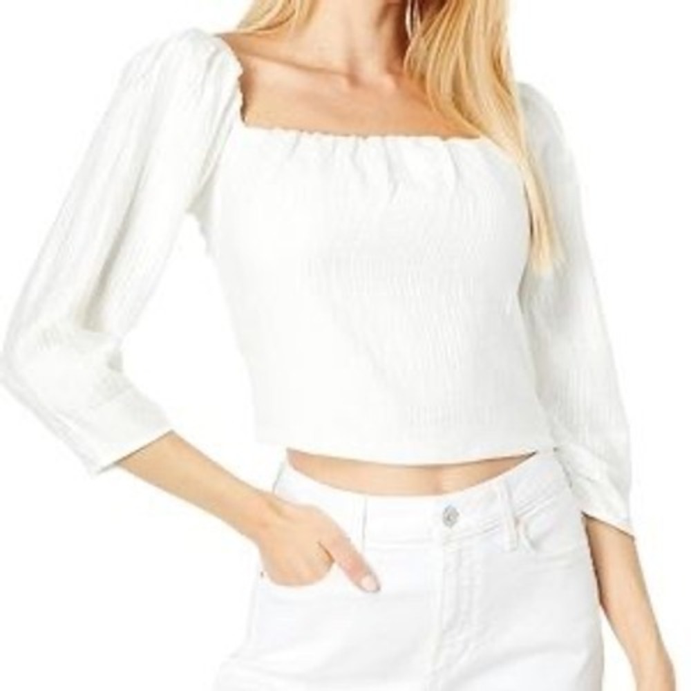 Astr The Label White Peasant Blouse - Women's M